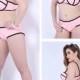 Pink Colorful Pieces Print Plus Size Womens Bikini Suit Lidyy1605202037