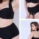 Black Plus Size High Waist Bikini, Sexy Women Swimwear Lidyy1605202003