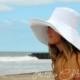 White Linen Sun Hat Wedding Hat Wide Brimmed Sun Hat Elegant Sunhat Large Brim by Freckles California