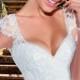A-Line Long Sleeve Lace Appliqued Vintage Wedding Dress
