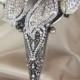 The Emma a crystal bow and pearl brooch bouquet