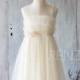 2016 Beige Junior Bridesmaid Dress, Light Beige Mesh Scoop Neck Flower Girl Dress, a line Ruffle Puffy dress knee length (ZK030)