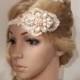 Gatsby Headpiece, Gatsby Headband, gatsby hair clip, flapper headpiece, Flapper Hair Clip, Bridal Headpiece, black feather fascinator  HB115