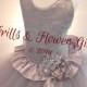 Grey Flower Girl Dress or Silver Lace Halter Tutu Dress Flower Girl Dress Sizes 12 Mo up to Girls Size 12