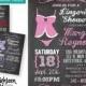Lingerie Shower Invitation. Nightie on chalkboard Custom PRINTABLE PDF/JPG. I design, you print. Made to Match Add ons available