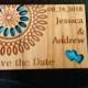Wood save the date magnet / engraved flower save the date / wedding favor magnet / wood wedding invitation
