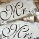 Mr and Mrs sign set, wedding signs, chair signs