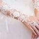 wedding gloves fingerless gloves lace flower gloves white bridal gloves in handmade