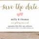 Save the Date Cards / Simple and Modern save the date card / printable file or printed cards