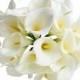 White real touch calla lily stems or bundle for wedding bouquets 10pcs