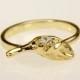 Unique 14K gold engagement ring ,Diamond 14K   Gold Ring RG-1097