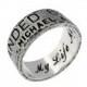 Custom Duck Band Wedding Ring Personalized Sterling Silver Classic Commitment Jewelry Hand Stamped Banded Date Names Engraved Handmade Fine