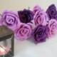 12 pcs of Dark and Light Paper Flower Roses, Home Decoration, Gift For Her, Bridal Bouquet