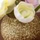 Gold Glitter bubble bowl - globe vase - wedding centerpiece
