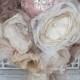 Fabric Bouquet, Bridal Bouquet Rhinestones and Pearls,Wedding Bouquet, Brooch Bouquet, Alternative Bouquet,Wedding Flowers, Blush Bouquet
