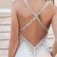 Spaghetti Straps Lace Applique Beaded Sleeveless Long Mermaid Backless Wedding Dress