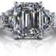 Forever Brilliant Moissanite Emerald Cut Engagement Ring 3.24 CTW