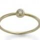 Solitaire Diamond Ring, Tiny Diamond Ring,Minimalist Engagement Ring, Thin Diamond Band, 14K GOLD, Round Diamond Bridal ring, Statement Ring