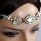 Boho Wedding Headpiece Crystal Forehead Band Vintage Headband Silver Rhodium Halo Head piece Bridal Hair Accessory RYAN