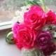 wedding roses - crepe paper roses- wedding bouquet- wedding paper flowers- bridal bouquet- bridesmaid bouquet- wedding decoration