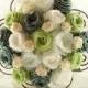 Green Fields, Wedding Bouquet, Bridal Bouquet, Rustic Wedding, Woodland Bouquet, Origami Wedding Flowers, Rose bouquet, Rustic Bouquet