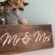 Mr & Mrs Rustic Wood Wedding Sign / Rustic Home Decor Sign Just Married Sign Wedding Gift Wedding Decor Engagement Anniversary