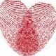 Fingerprint heart, heart print, digital clip art for wedding invitation, wedding anniversary, announcement, vector, EPS, instant download