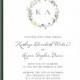 Printable Floral Wedding Invitation & Reply Card