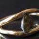 Rose Cut Diamond Ring, Diamond Slice Ring, Brown Raw Diamond Engagement Ring, Gold Wedding Band, Sterling Silver Ring, Statement Ring