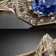 8.62 Carat Art Deco-style Sapphire And Diamond Ring