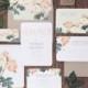 Painterly Floral Wedding Invitation & Correspondence Set / Vintage Florals And Modern Accents / Sample Set