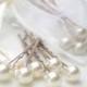 Ivory Bridal Pearl Hair Pins... Bride Maid Gift. Hair Jewelry. Chic Wedding Hair Pin Accessory