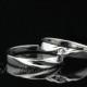 The Initial Ring Free Engraving Couples Rings Set Solid Sterling Silver Ring Interweave Ring Wedding Ring Set His And Her Promise rings