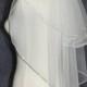 2T ivory white bridal veil handmade diamond wedding veil