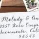 Custom Address Stamp, Personalized Address Stamp, Calligraphy Stamp, DIY, Romantic Wedding Address Stamp, Eco Mount or Self Inking - Melody