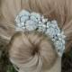 SALE- Bridal Hair comb, Crystal Hair Comb, Swarovski comb, Roses, Hair Flower, Wedding Accessories,pearl hair comb,(Rosetta )