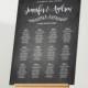 Wedding Seating Chart Template, Editable PDF, DIY Rustic Vine Chalkboard Wedding, Printable Seating Plan Poster, Instant Download, Digital