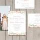 Vintage Floral Wedding Invitation, RSVP, Information Card (Printable) by Vintage Sweet