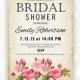 Printable Bridal Shower Invitation Retro Invite Shower the Bride Rustic Editable Vintage Pink Rose Flyer INSTANT DOWNLOAD Digital PDF