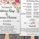Wedding Program Fan Template, Bohemian Floral, Instant Download, Edit in Our Web App Right in Your Browser, Boho Watercolor Flowers