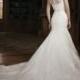Court Train V-Neck Lace Mermaid Wedding Dress