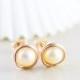 Pearl Studs, Rose Gold Earrings, Pearl Posts, June Birthstone, Bridesmaid Gift