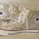 CUSTOM Bling Rhinestone Totally Covered Converse Chuck Talor High Top Sneakers