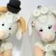 Sheep and ram cake topper for wedding cake, customizable