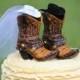 Western Boot Cake Topper  -  shabby chic, outdoor, cottage chic