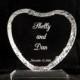 Wedding Cake Topper, Engraved acrylic cake topper. Heart shaped cake decoration. Wedding accessory, bride and groom gift, engagement gift