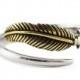 Silver Feather Ring Sterling Brass Rings for Man Jewelry