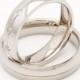 ON SALE Titanium Wedding Ring Sets His and Hers With Grooved Line