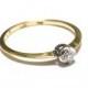 Vintage 10K  Diamond Solitaire Engagement Ring -  Minimalist - Simple - Size 7.5