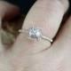Light Pink Sapphire & Diamond Cushion Halo Engagement Ring 1ct 6mm 14k 18k White Yellow Rose Gold-Platinum-Custom made-Wedding-Anniversary